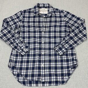 Frank & Eileen Frank Relaxed Button Up‎ Cotton Shirt Plaid Blue Size Small